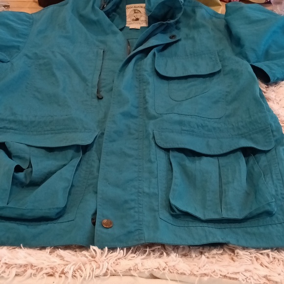 🦚VTG teal green Banana Republic Anarak Jacket - Picture 8 of 10